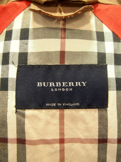 Vintage Burberry London waterproof trench coat w/ check liner - Rubber cotton - UK12