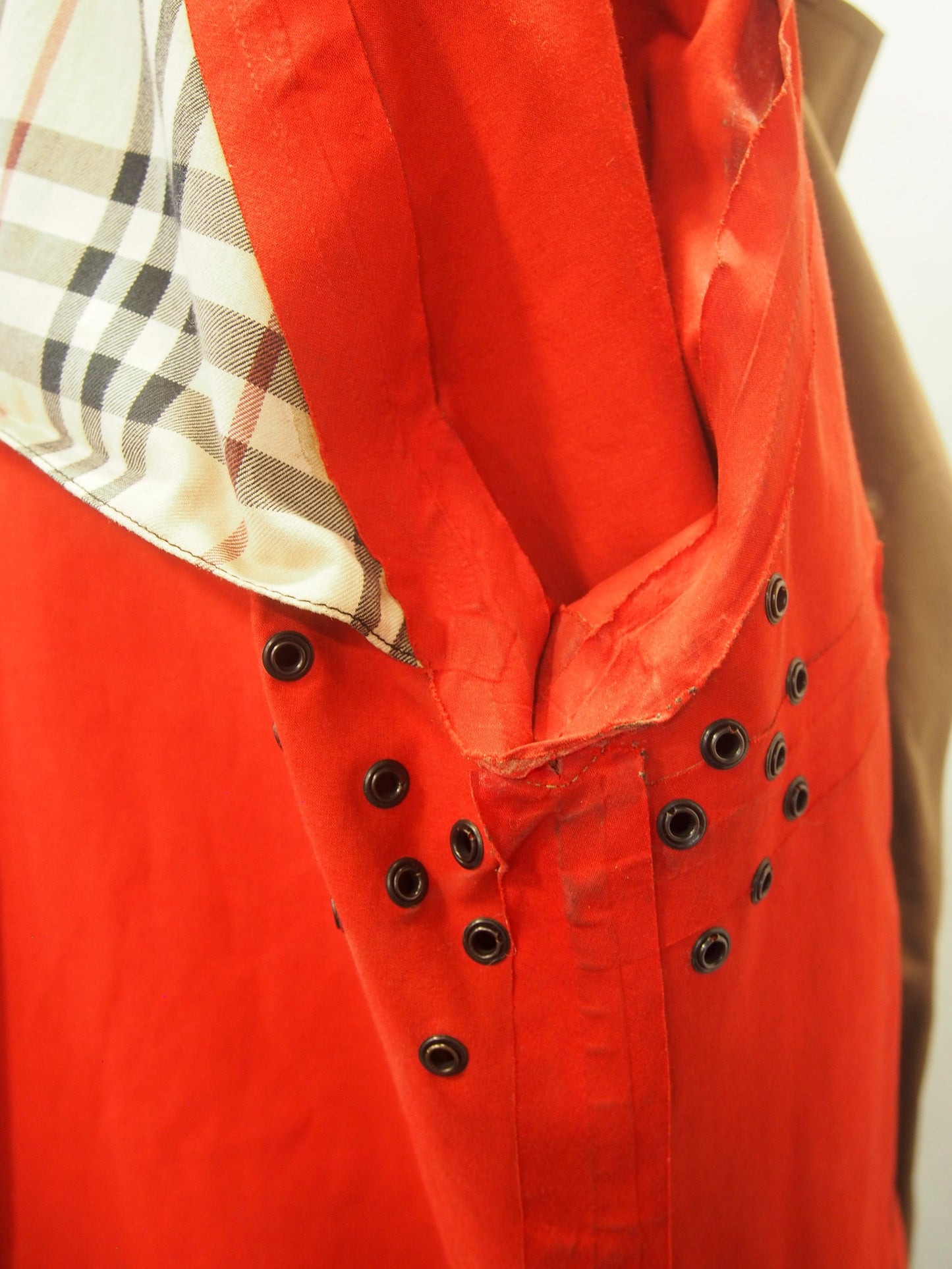 Vintage Burberry London waterproof trench coat w/ check liner - Rubber cotton - UK12