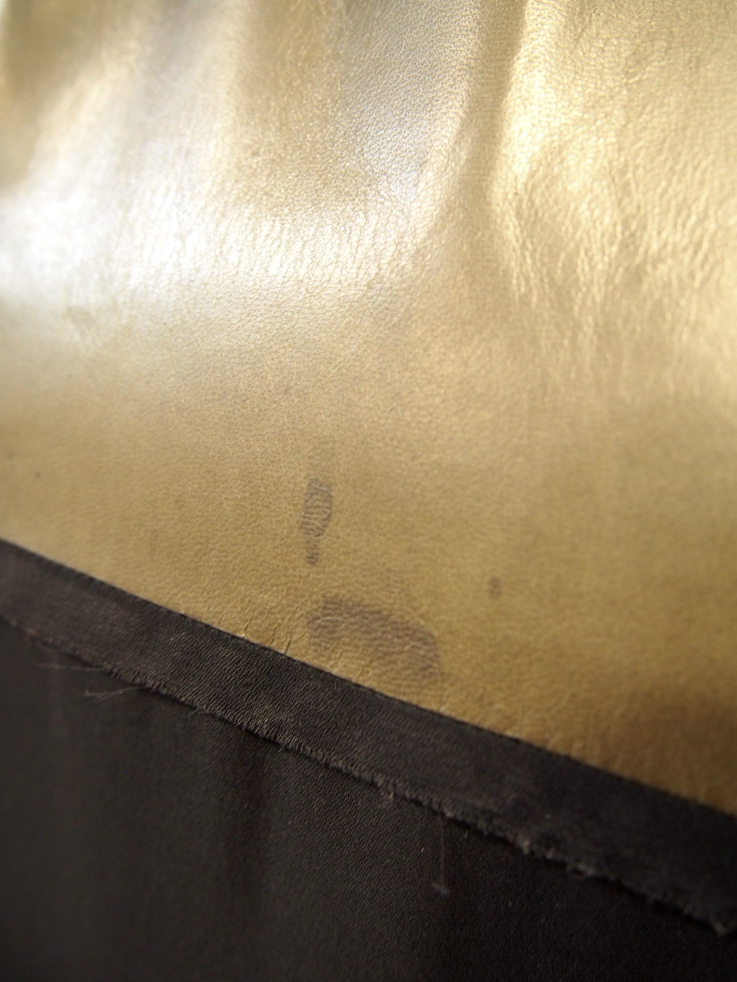 Celine Lambskin leather & silk shift dress by Phoebe Philo - 2011 - 34/UK6
