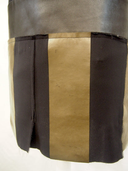 Celine Lambskin leather & silk shift dress by Phoebe Philo - 2011 - 34/UK6