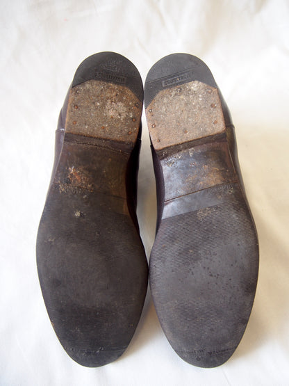 Prada brown leather round toe Chelsea boots - UK 6.5 - Made in France