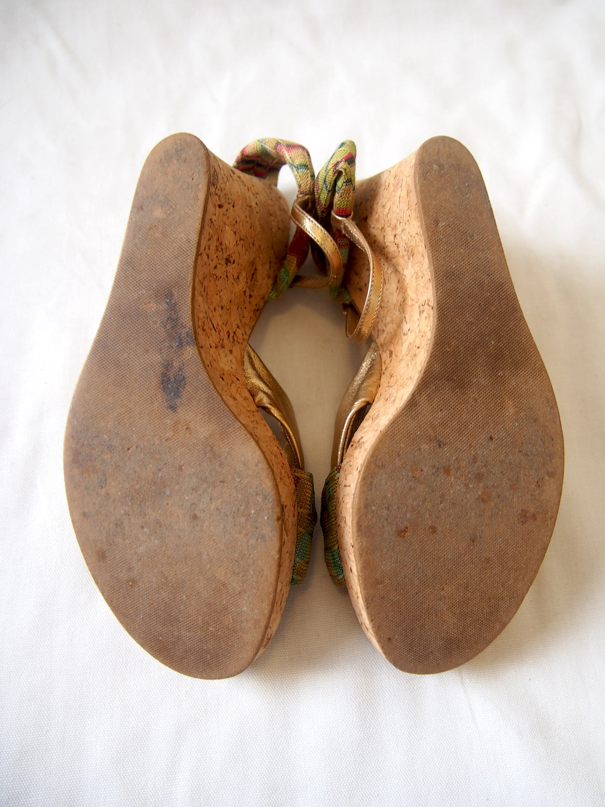 Missoni cork wedge multi-coloured & gold sandals - EU36