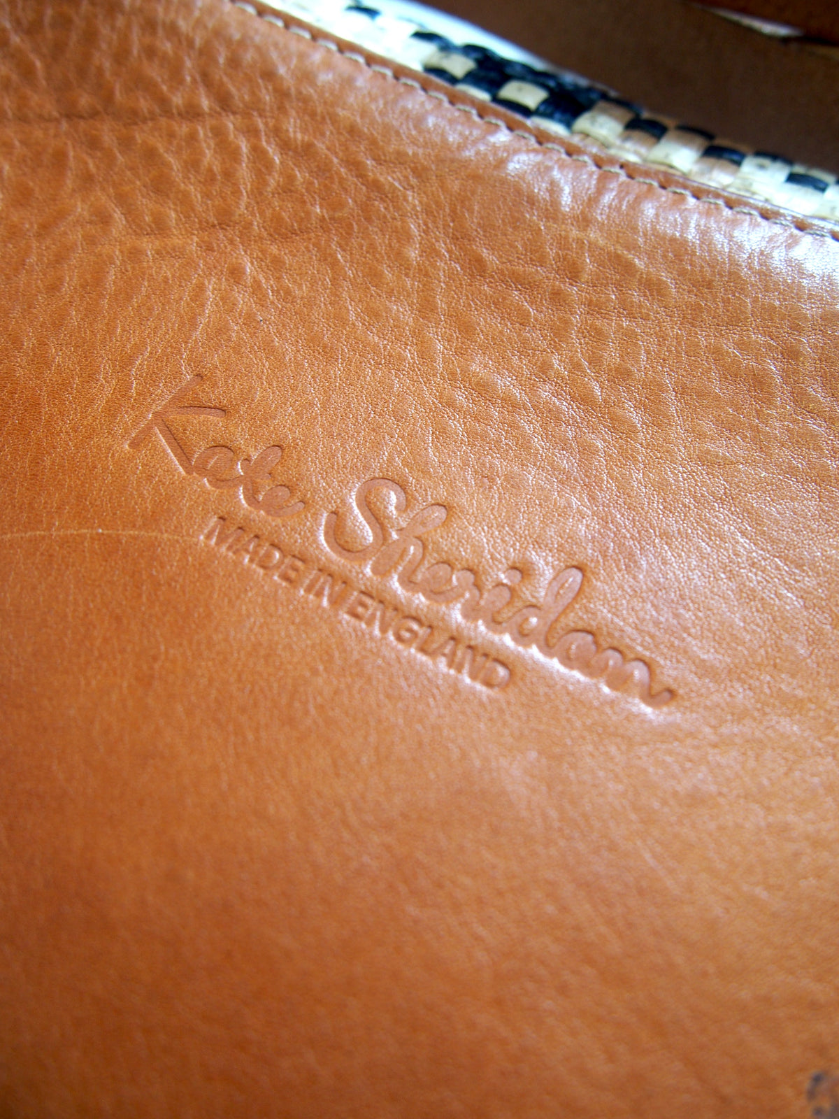 Kate Sheridan tan leather handbag - Woven - Made in England
