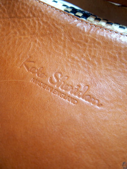 Kate Sheridan tan leather handbag - Woven - Made in England