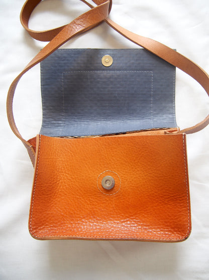Kate Sheridan tan leather handbag - Woven - Made in England