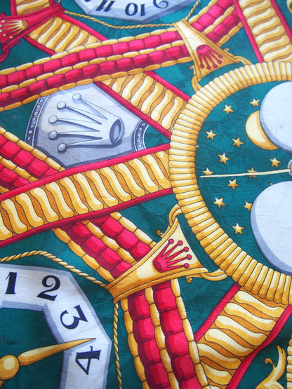 Vintage Rolex 100% silk scarf - Made in Italy - Classic watch design