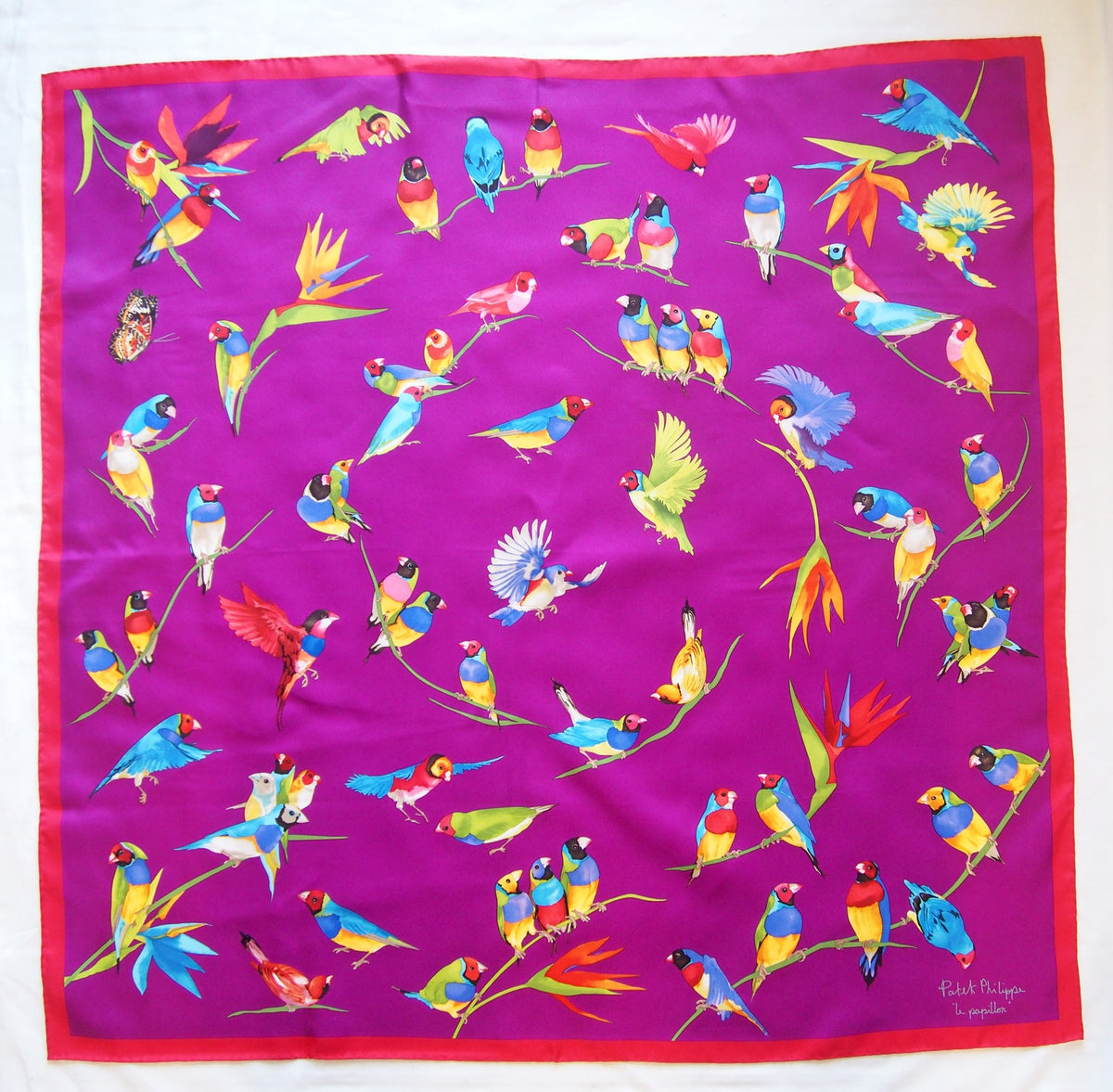 Patek Philippe 100% silk Scarf - Le Papillon - In box - Made in Italy