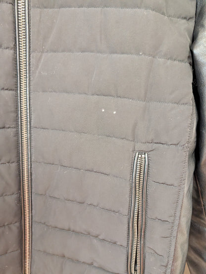 DKNY Black Faux Leather Jacket Size M