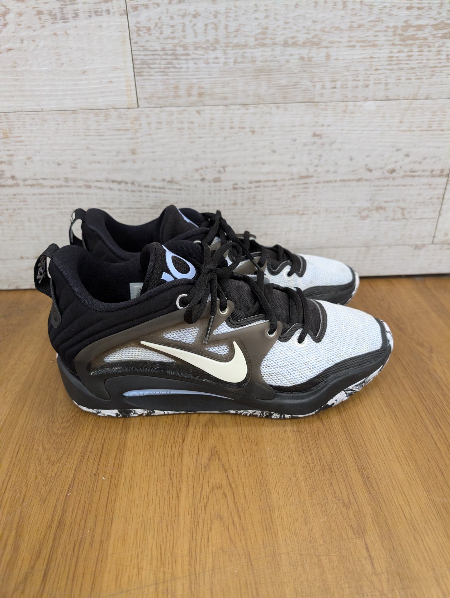 Nike KD 15 Black/White/Blue Refuge Basketball Shoes Men's DC1975-101 Brooklyn Size 6.5