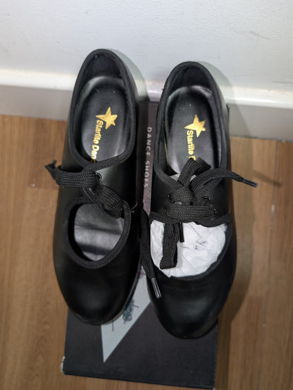 Starlite Patter Black Tap Shoes Kids Size 13.5