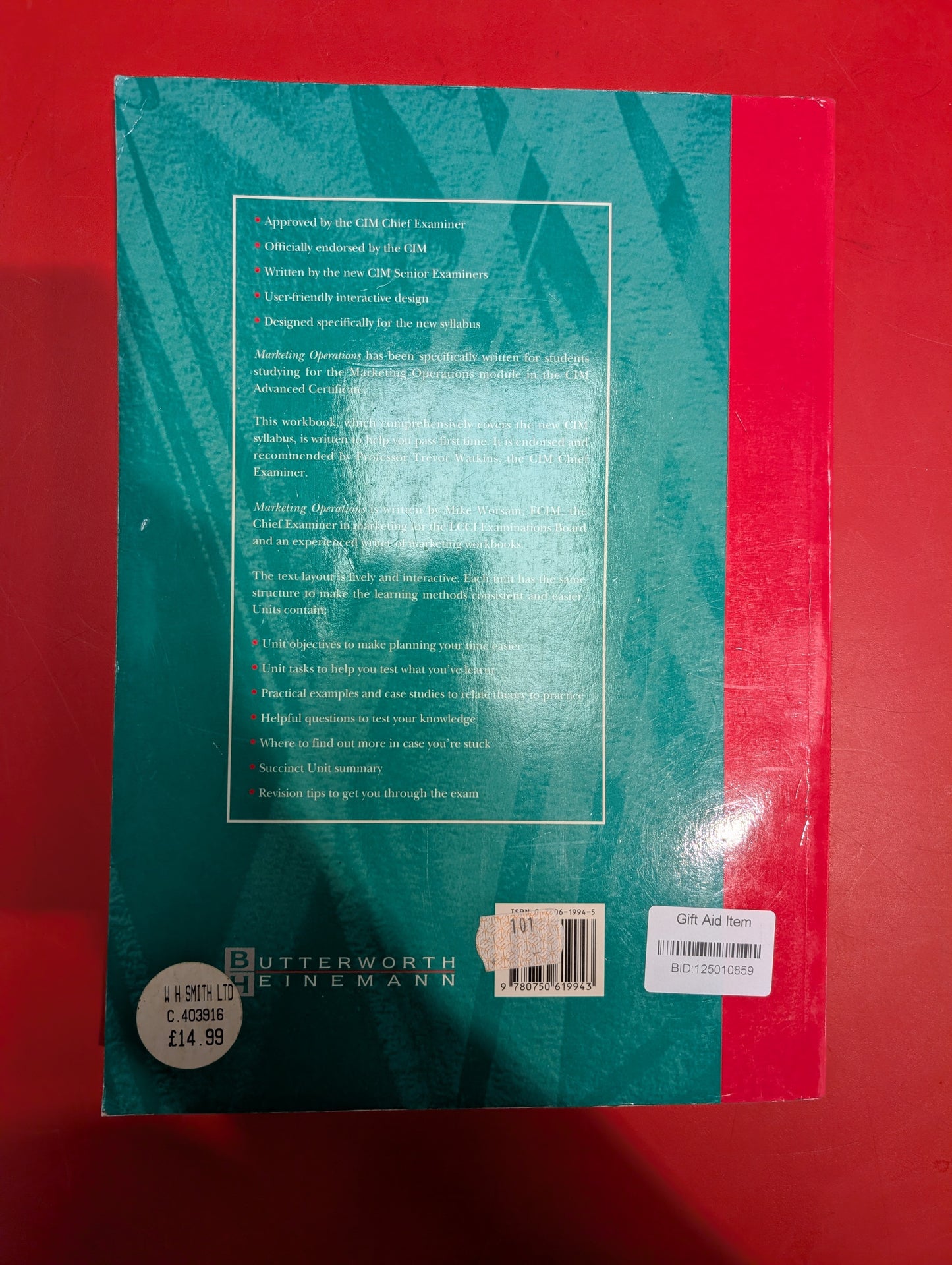 Marketing Operations Workbook by Mike Worsam - The Marketing Series (The Chartered Institute of Marketing)
