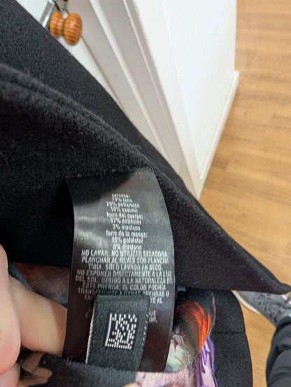 Ted Baker Black Wool Blend Long Coat Size XS