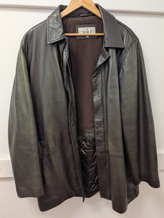 Vali Leatherwear Brown Leather Jacket Size L