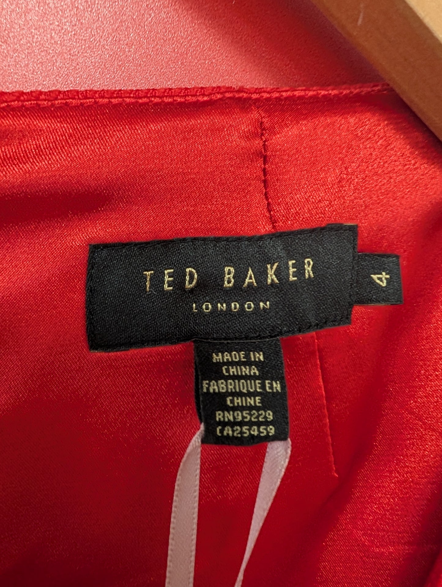 BNWT Ted Baker Red Nuhad Bow Dress Size 14 (4)