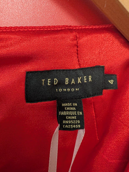 BNWT Ted Baker Red Nuhad Bow Dress Size 14 (4)