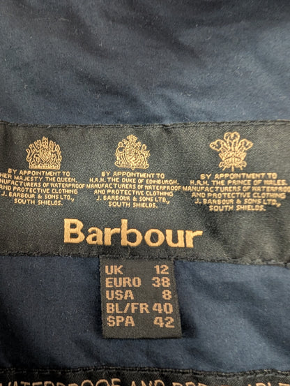 Barbour Simonside Blue Jacket Size 12