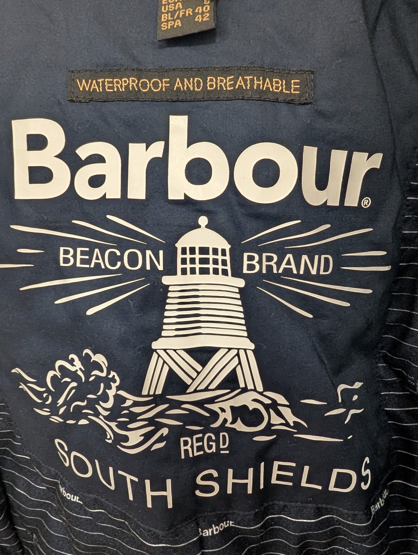 Barbour Simonside Blue Jacket Size 12