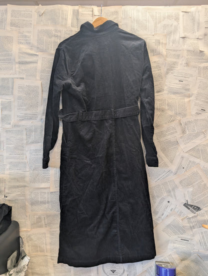 Nobody's Child Black Cord Finchley Shirt Dress Size 8