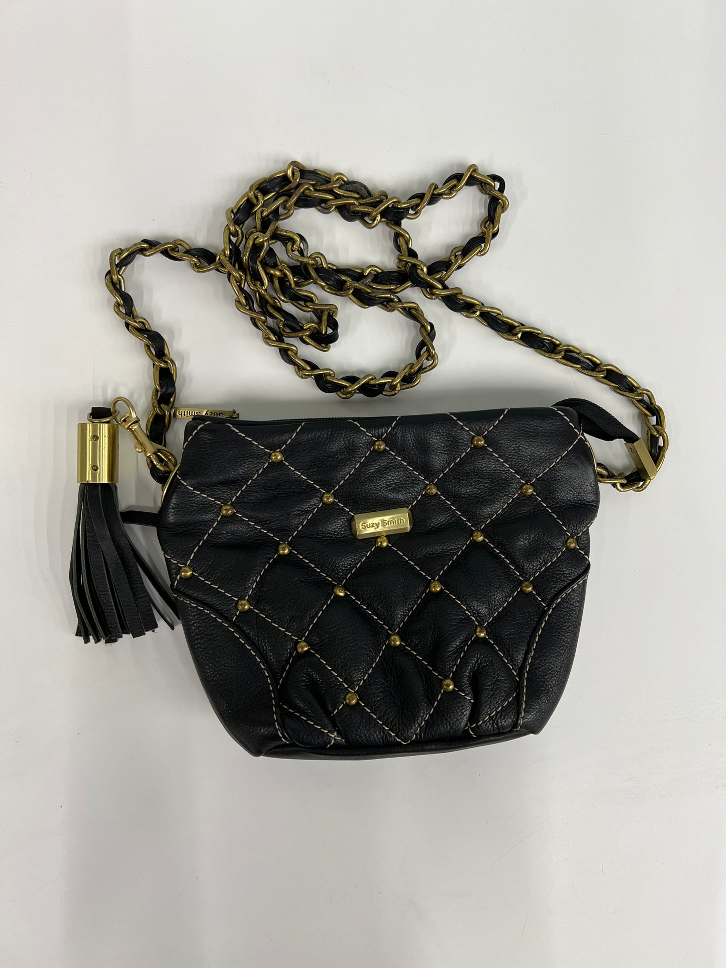 Suzy Smith Black Leather Bag