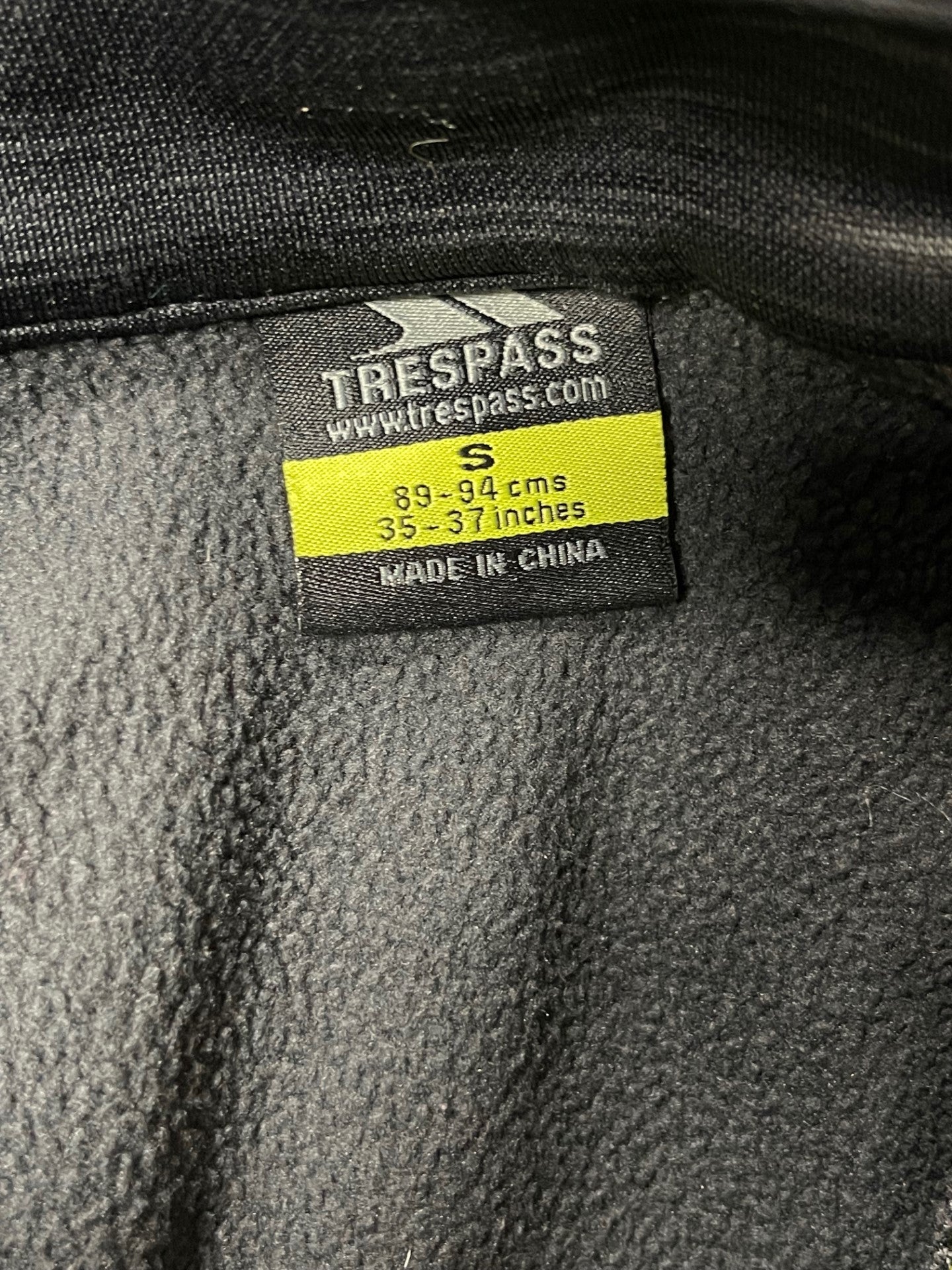 Trespass Grey Zip Jumper Size Small