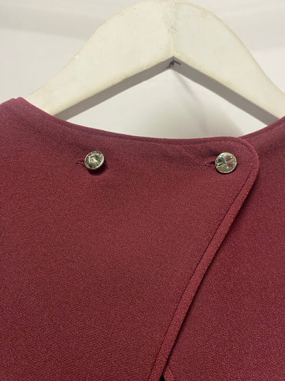 & Other Stories Maroon Batwing Dress 6