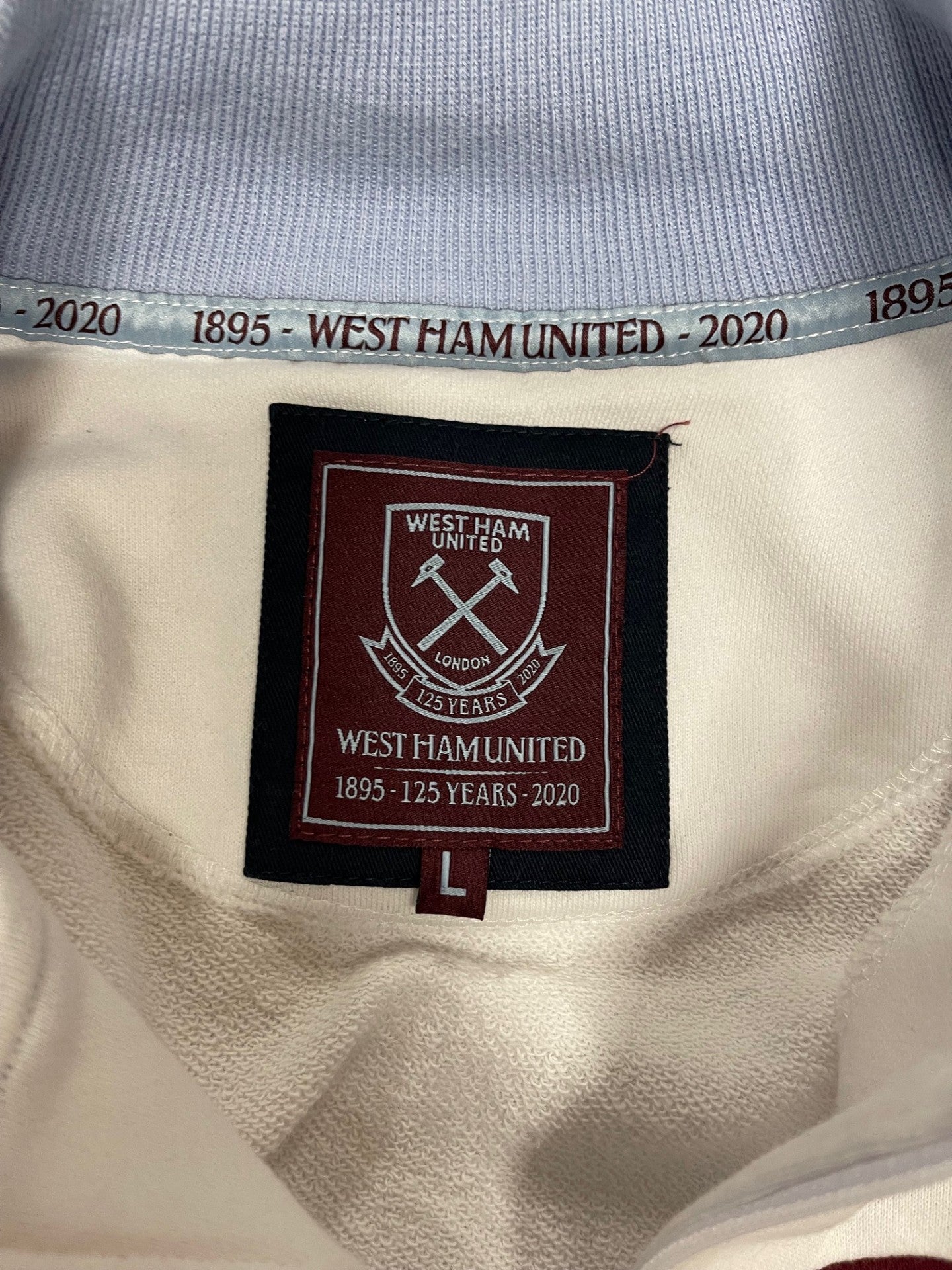 West Ham United White 125 Years Jacket Large