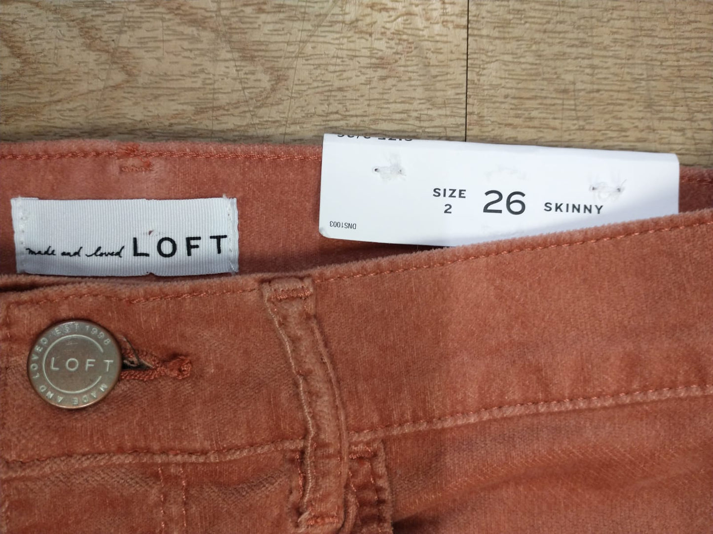 BNWT LOFT Salmon Pink Trousers Cotton Blend Size UK 10