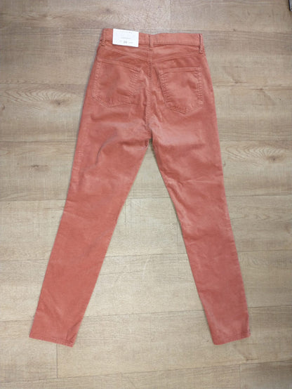 BNWT LOFT Salmon Pink Trousers Cotton Blend Size UK 10