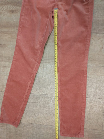 BNWT LOFT Salmon Pink Trousers Cotton Blend Size UK 10