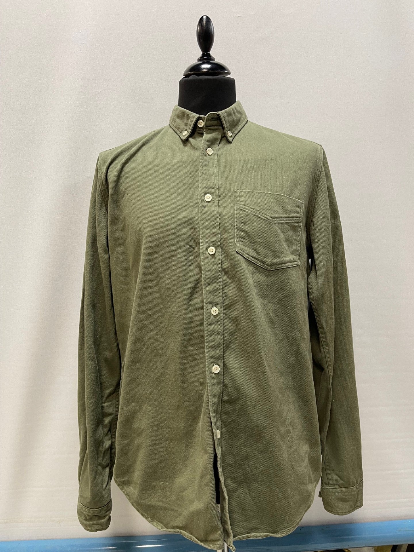 Zara Green Slim Fit Cotton Shirt Medium