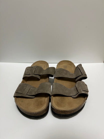 Zara Suede Two Strap Sandals Size 11