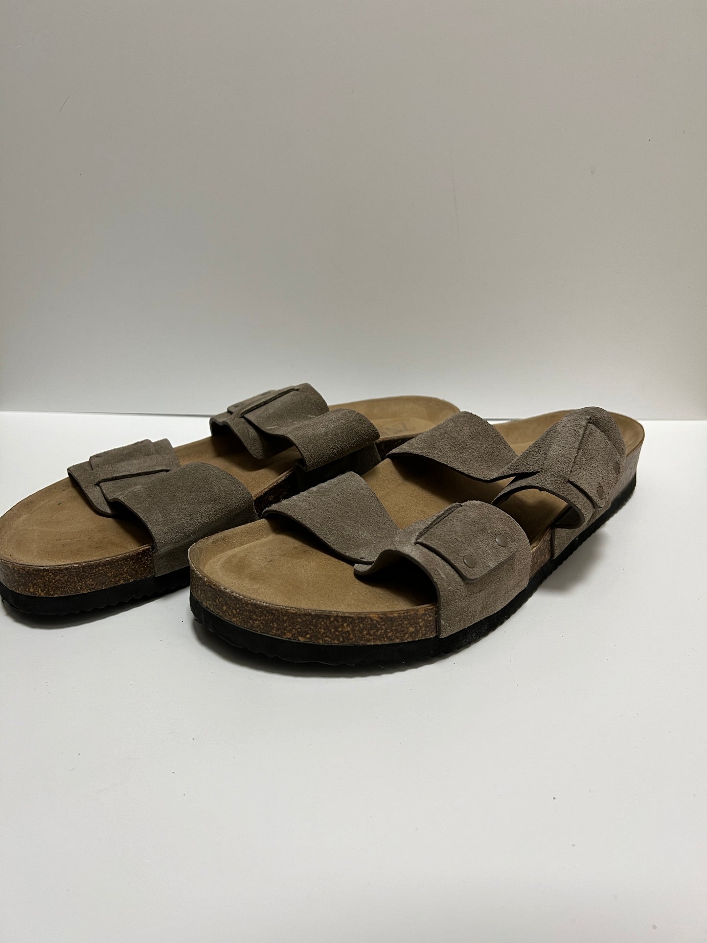 Zara Suede Two Strap Sandals Size 11