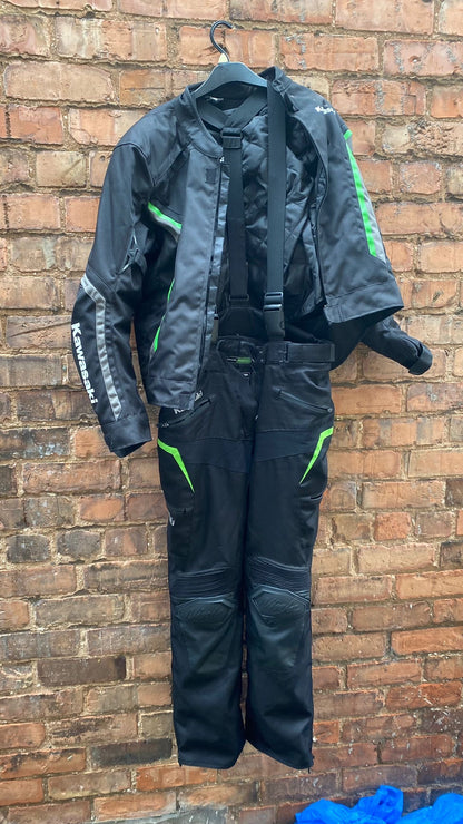 Kawasaki Biker Jacket and Trousers Large