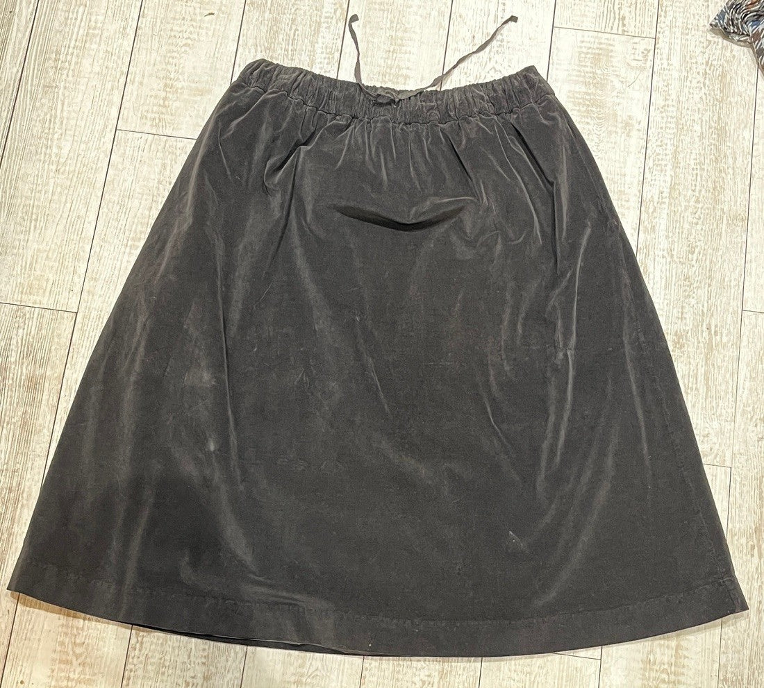 Album Di Famiglia Dark Grey Velvet Skirt Size L