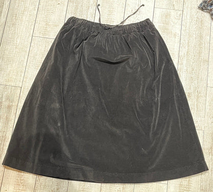 Album Di Famiglia Dark Grey Velvet Skirt Size L
