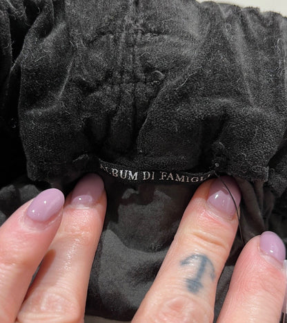 Album Di Famiglia Dark Grey Velvet Skirt Size L