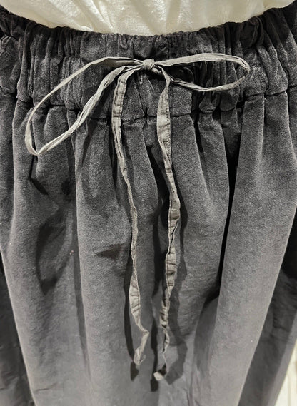 Album Di Famiglia Dark Grey Velvet Skirt Size L