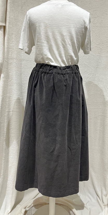 Album Di Famiglia Dark Grey Velvet Skirt Size L