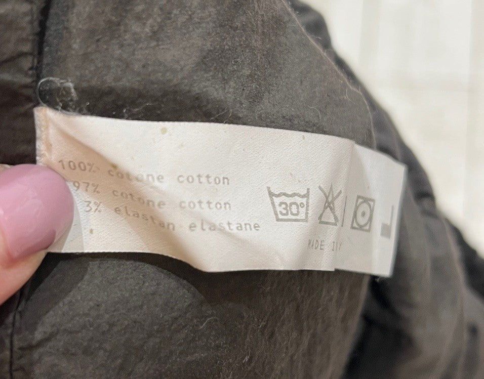 Album Di Famiglia Dark Grey Velvet Skirt Size L