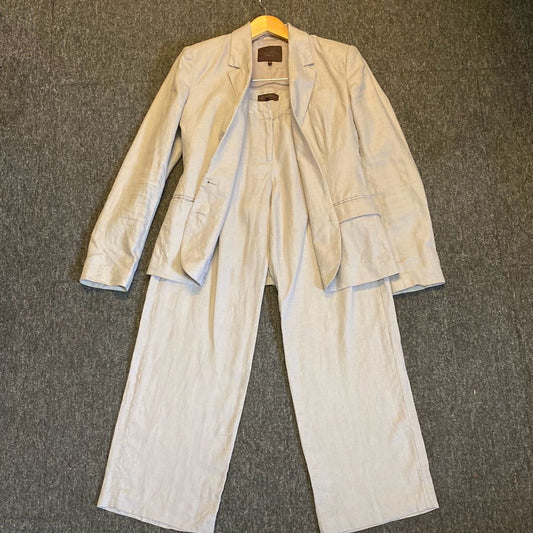 Great Plains Linen Trouser Suit 10 Cream