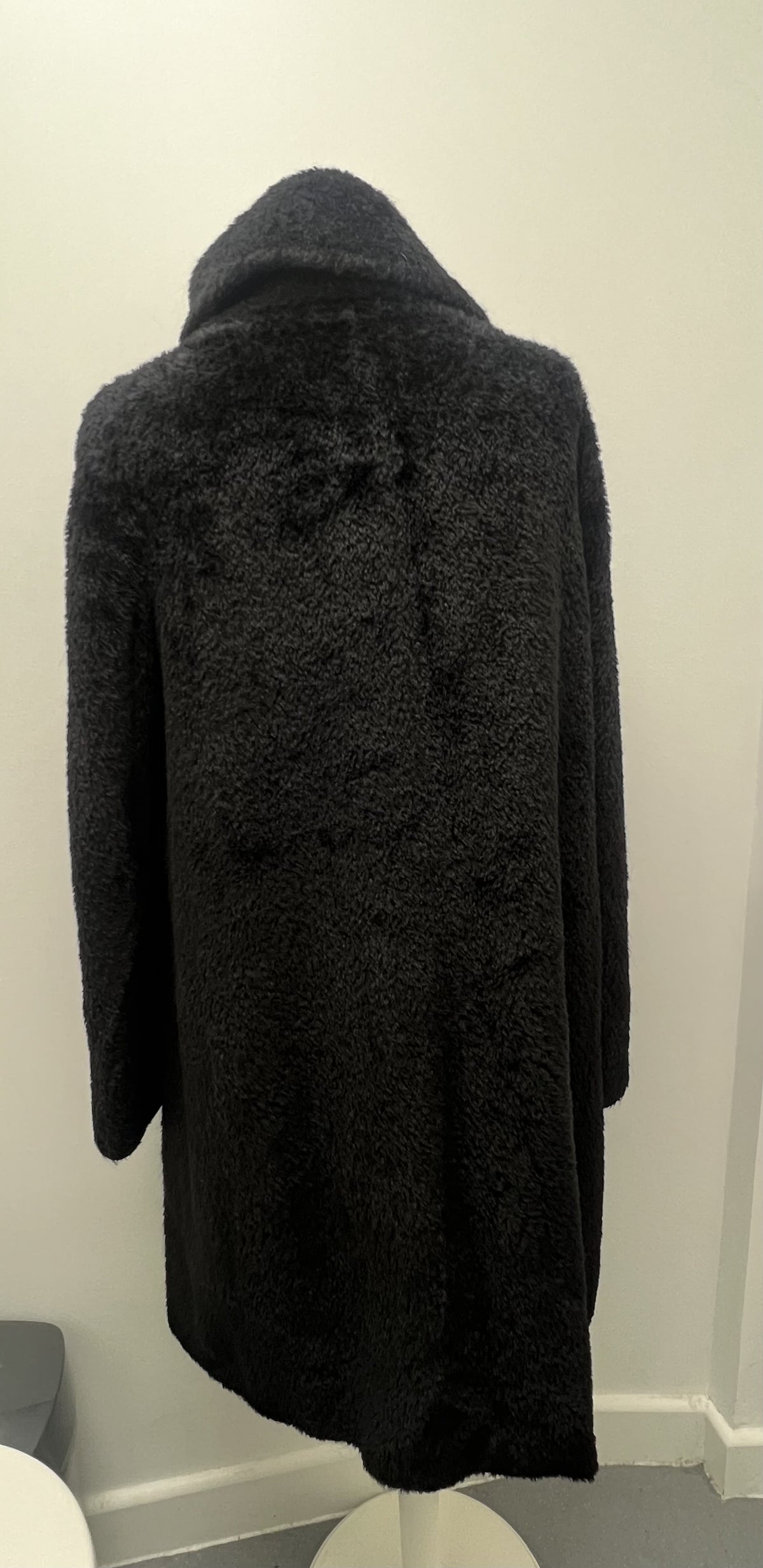 Max Mara Black Teddy Coat Size 12