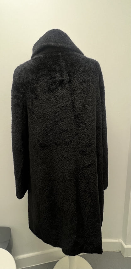 Max Mara Black Teddy Coat Size 12
