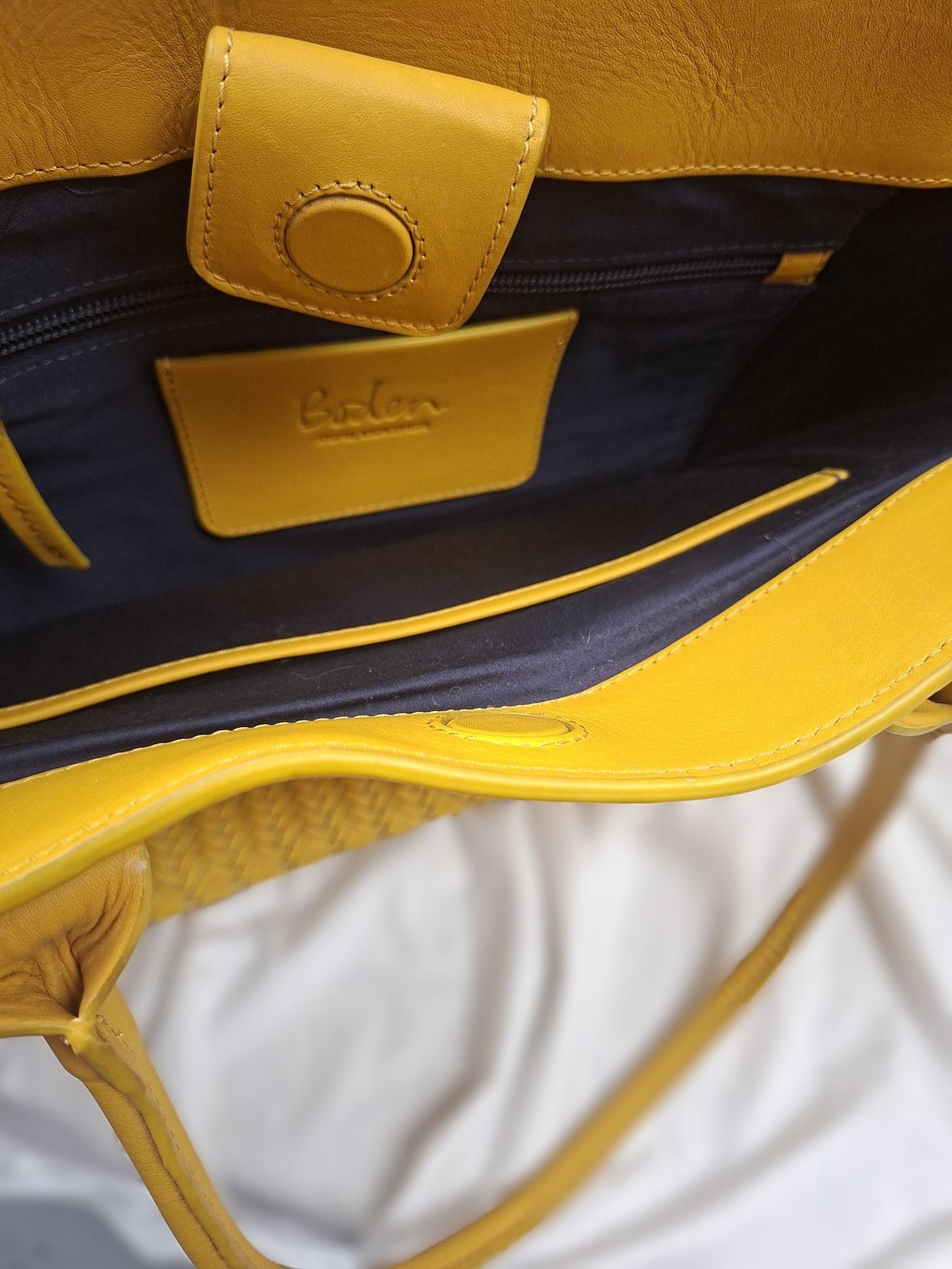 Boden Titania Woven Mustard Tote Bag