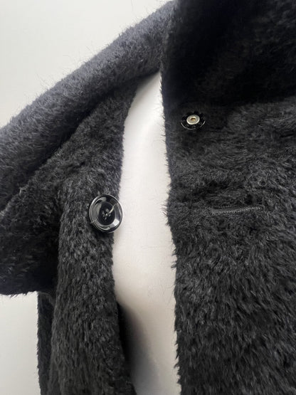 Max Mara Black Teddy Coat Size 12