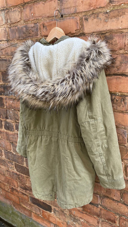 Pepe Jeans Ladies Green Parka BNWT size 16