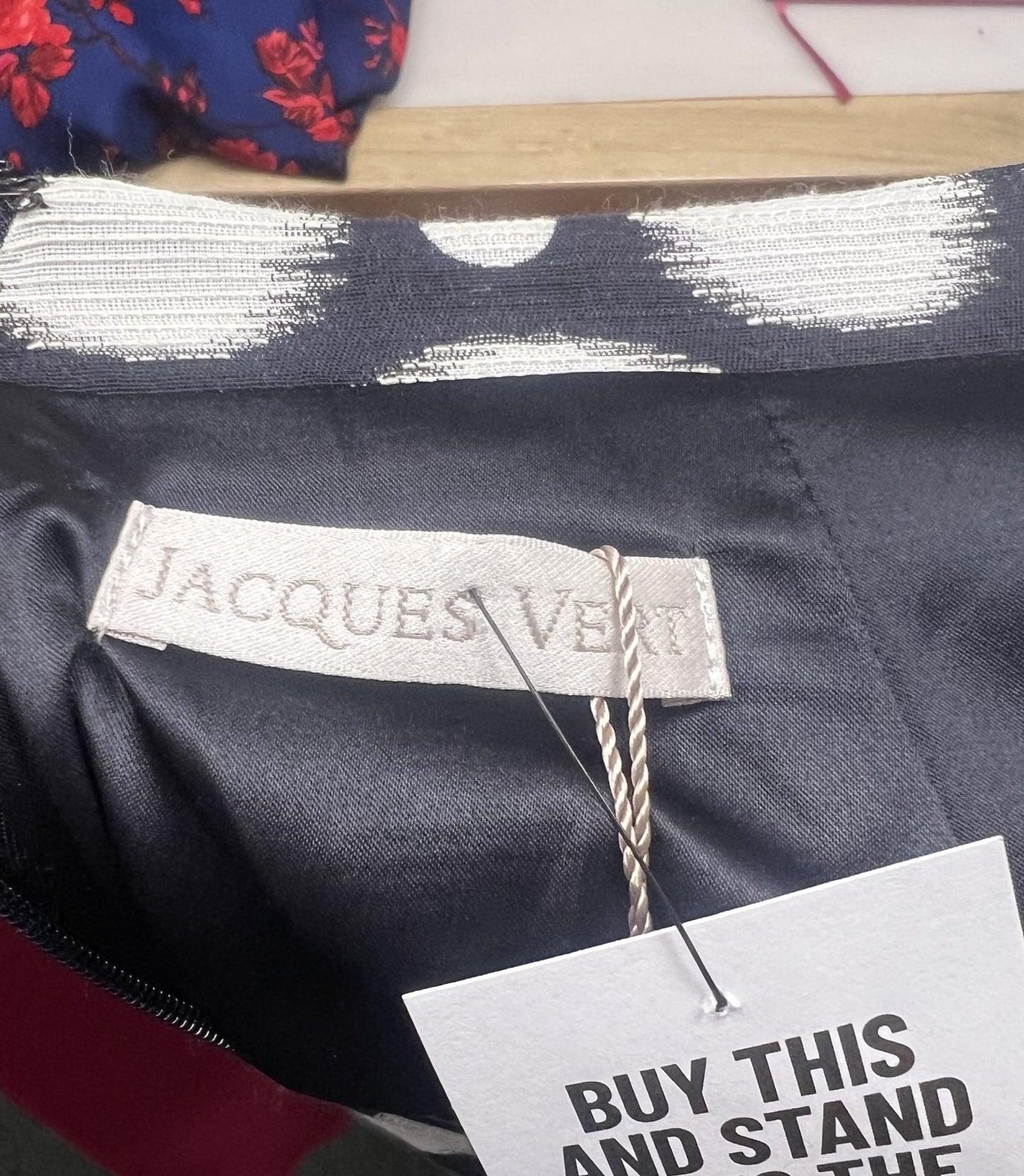 Jacques Vert Black White Midi Skirt Size 8 BNWT