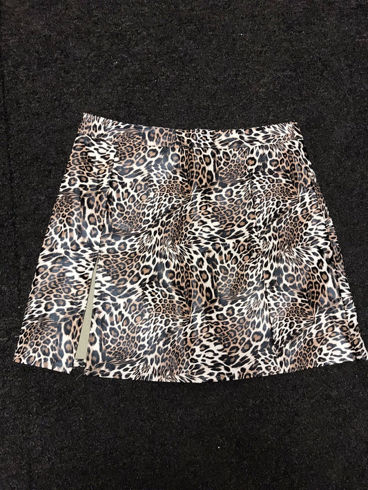 Leopard print Polly mini skirt, size 8