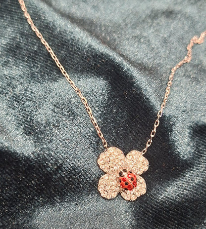 Ladybug Necklace Swarovski