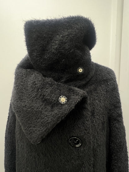 Max Mara Black Teddy Coat Size 12