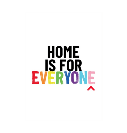 White Home is for Everyone A3 Art Print